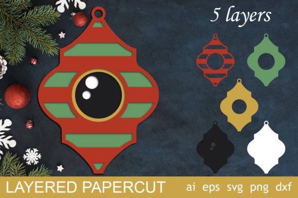3D Arabesque Santa for Winter Laser Cutting