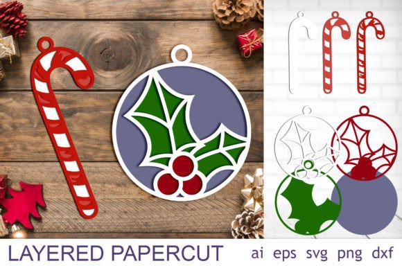 3D Layered Christmas Papercut for Winter Laser Cutting
