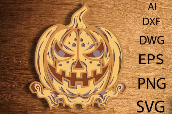 3D Pumpkin SVG for Laser Cutting & Home Decor