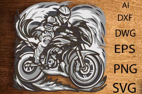 3D SVG Motorcycle Art: Layered Shapes Review