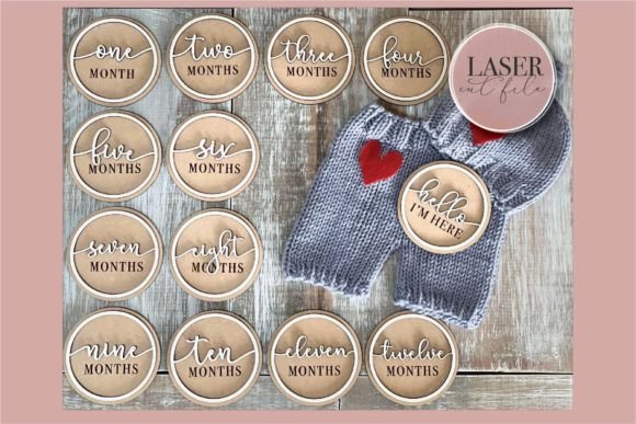 Baby Milestone SVG for Laser Cutting Decor