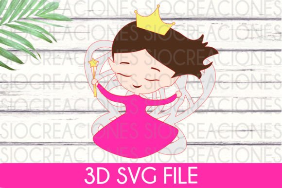Fairy Fantasy 3D SVG for Laser Cutting Ornaments