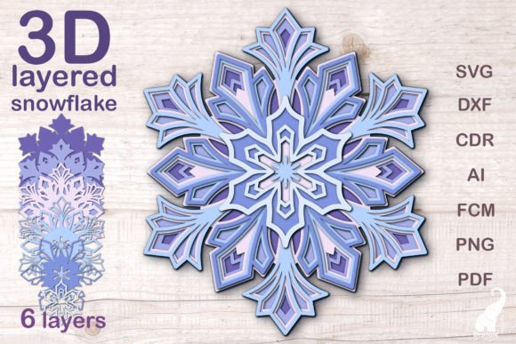 Layered Snowflake: A 3D SVG for Christmas Branding