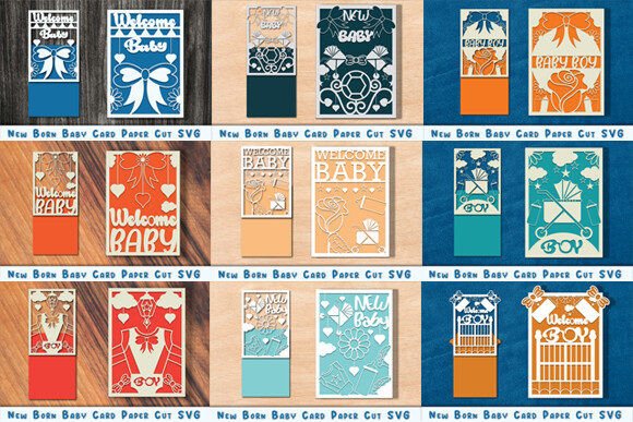 New Born Baby Card Laser Cutting SVG Review