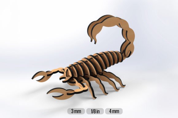 Scorpion 3D SVGs for Laser Cutting Stands