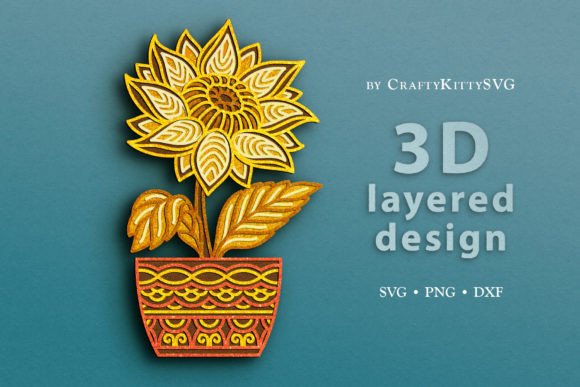 Sunflower SVG for Laser Cutting & Wall Decor