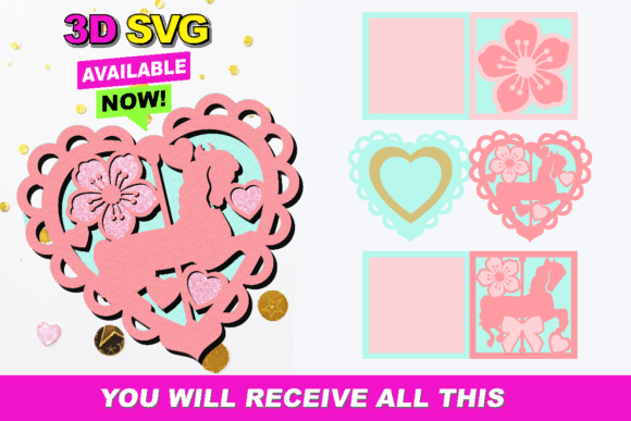 Valentine Laser Cutting: Carousel Card 3D SVG Review