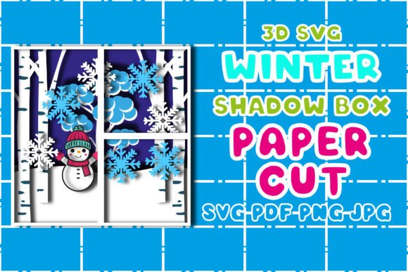 Winter Landscape 3d Svg for Laser Cutting
